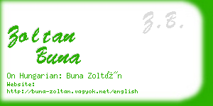 zoltan buna business card